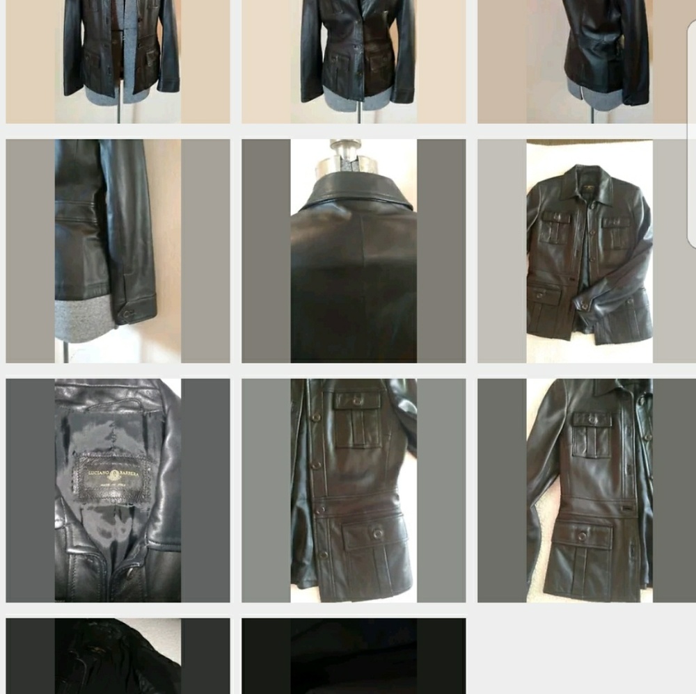 Luciano Barbera authentic, black leather jacket - Picture 5 of 8